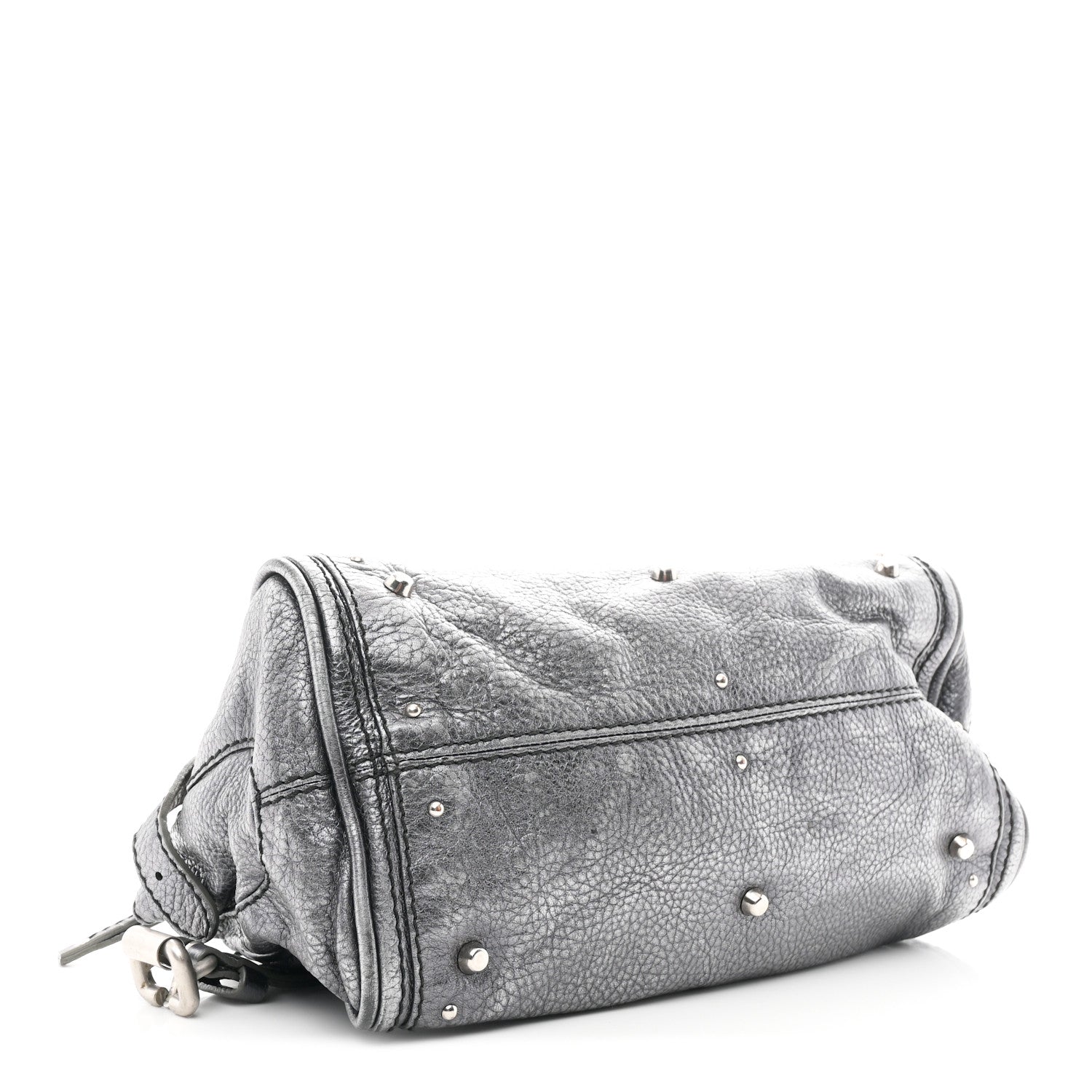Chloe Metallic Calfskin Medium Paddington Satchel Grey 4 of 10