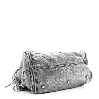 Chloe Metallic Calfskin Medium Paddington Satchel Grey 4 of 10