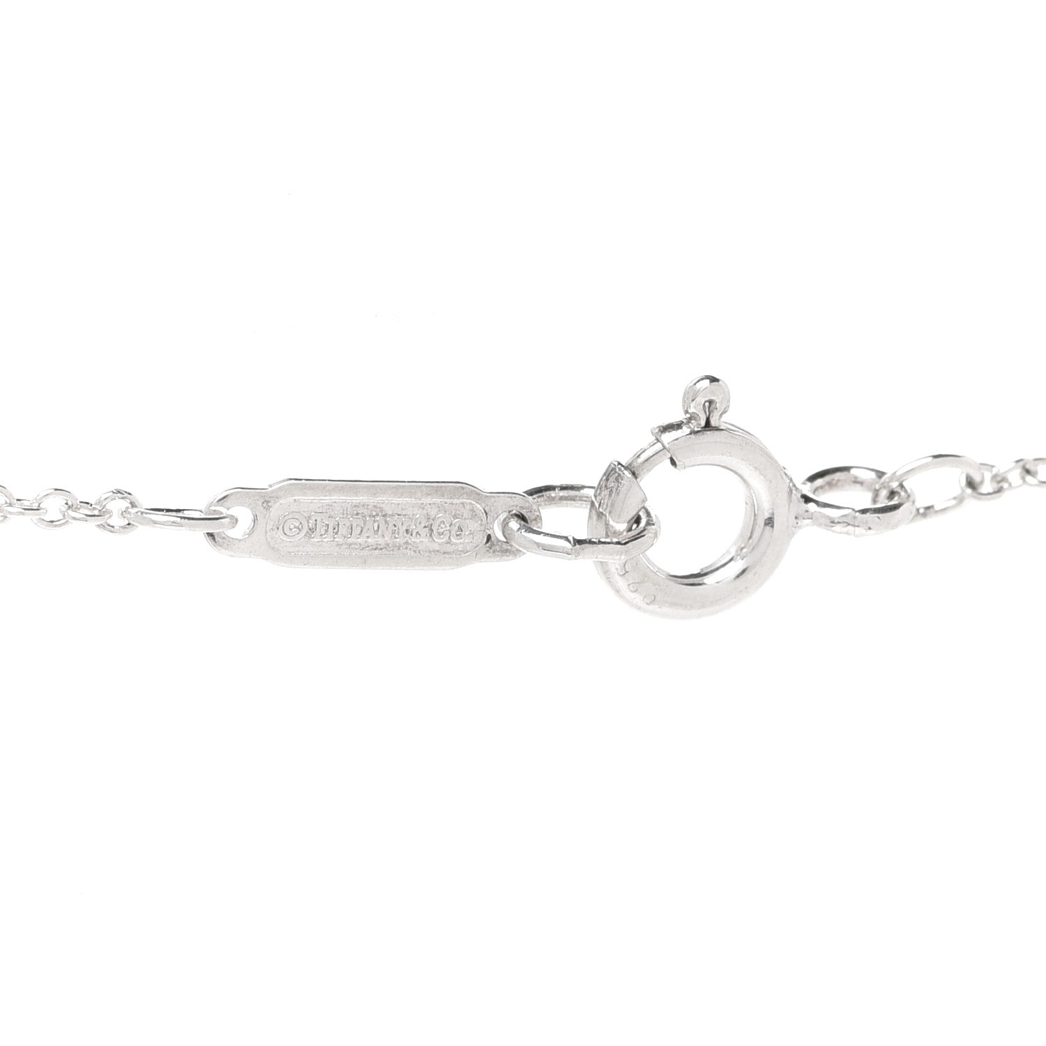 Tiffany Sterling Silver Diamond Envelope Pendant Necklace 5 of 6