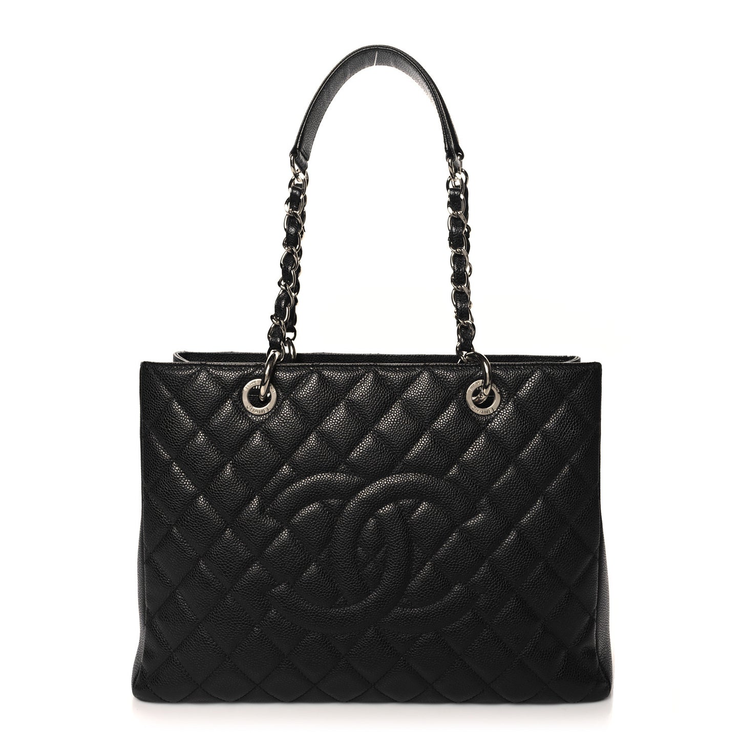 Caviar Quilted Grand Shopping Tote GST Black