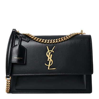 Saint Laurent Calfskin Medium Monogram Sunset Black 1 of 18
