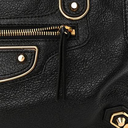 Balenciaga Chevre Gold Metallic Edge Hardware City Black 12 of 14