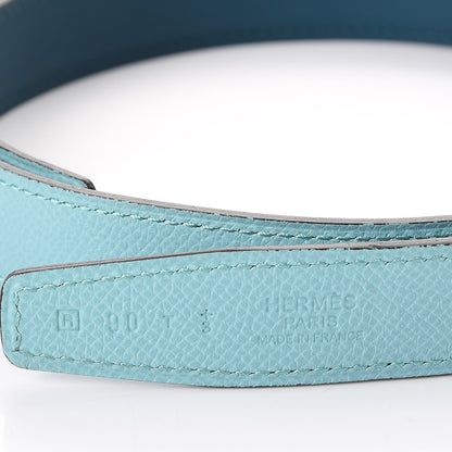 Hermes Epsom Swift 24mm Belt Strap 90 Colvert Bleu Atoll 5 of 6