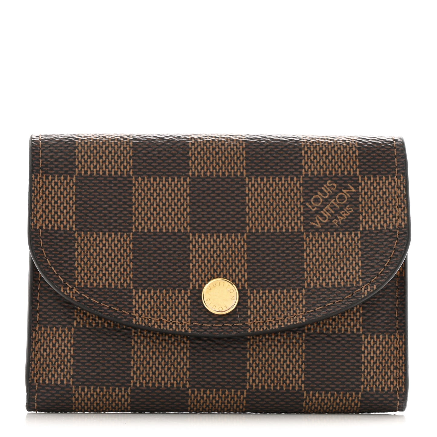 Damier Ebene Rosalie Coin Purse Rose Ballerine