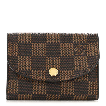 Louis Vuitton Damier Ebene Rosalie Coin Purse Rose Ballerine 1 of 8