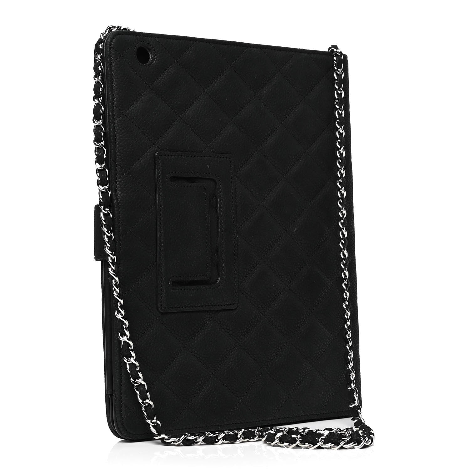 Chanel Iridescent Caviar Quilted Crossbody iPad Holder Black 2 of 4
