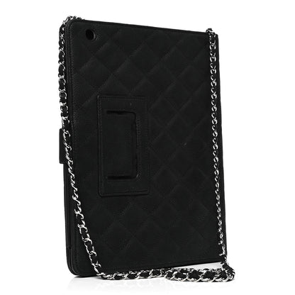 Chanel Iridescent Caviar Quilted Crossbody iPad Holder Black 2 of 4