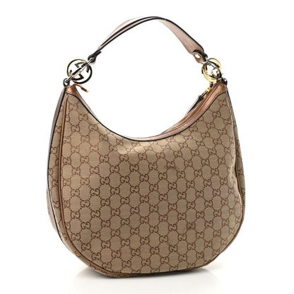Gucci Monogram Medium GG Twins Hobo Bronze 3 of 9
