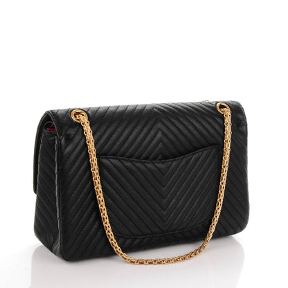 Chanel Sheepskin Chevron Quilted 2.55 Reissue 226 Flap Black 3 of 7
