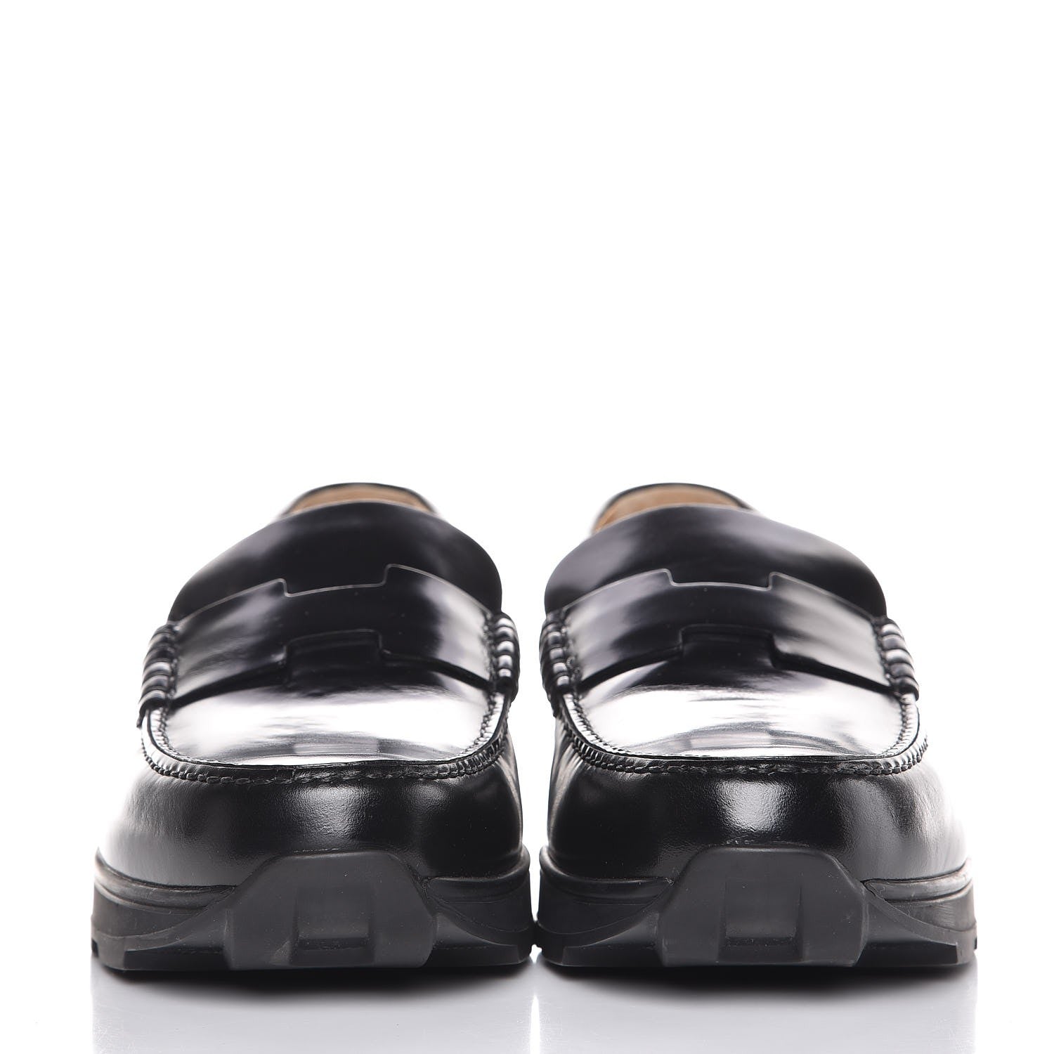 Hermes Tuscan Calfskin Opus Moccasin Loafers 43.5 Black 2 of 8
