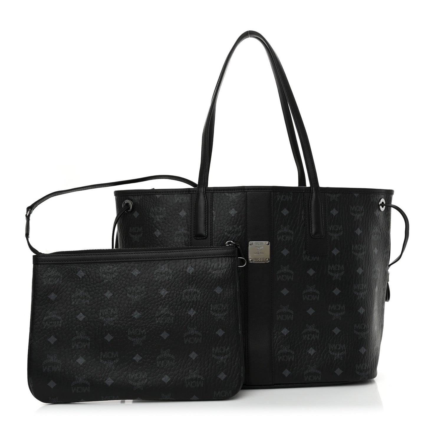 Visetos Medium Liz Reversible Shopper Tote Black
