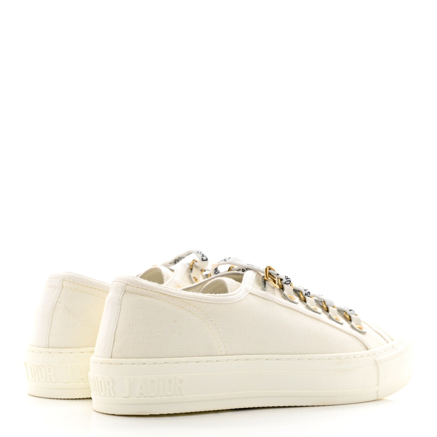 Canvas Dot Walk'N'Dior Low Top Sneakers 38.5 Milk