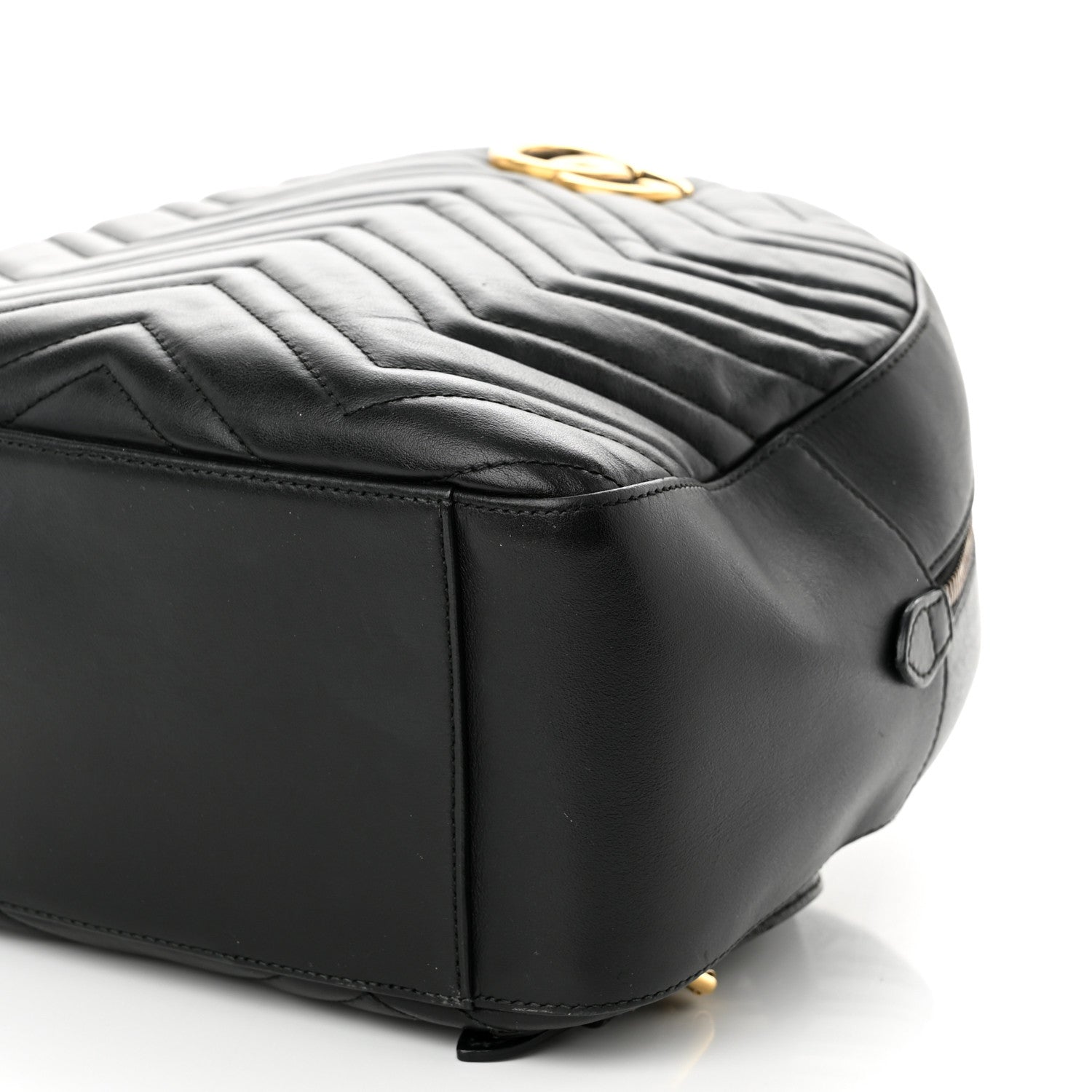 Gucci Calfskin Matelasse GG Marmont Dome Backpack Black 10 of 13