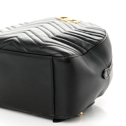 Gucci Calfskin Matelasse GG Marmont Dome Backpack Black 10 of 13