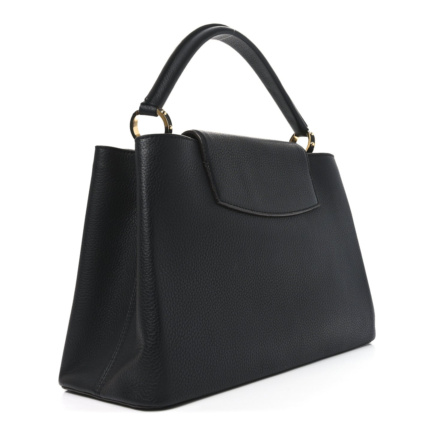 Taurillon Capucines MM Black Fuchsia