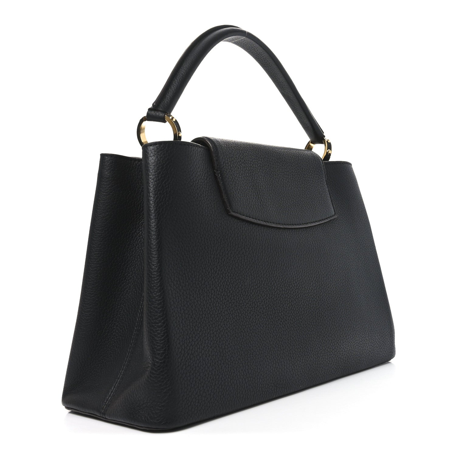 Louis Vuitton Taurillon Capucines MM Black Fuchsia 3 of 9