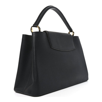 Louis Vuitton Taurillon Capucines MM Black Fuchsia 3 of 9