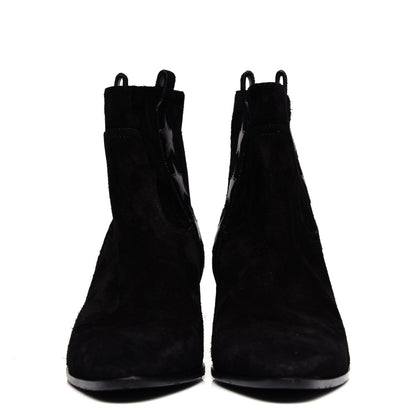 Saint Laurent Suede Rock 40 Stars Ankle Boots 35 Black 2 of 10