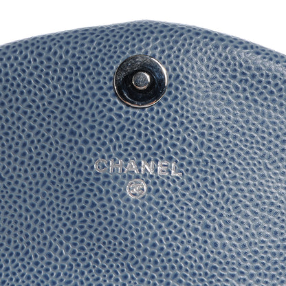 Chanel Caviar Half Moon Wallet On Chain WOC Blue 7 of 9