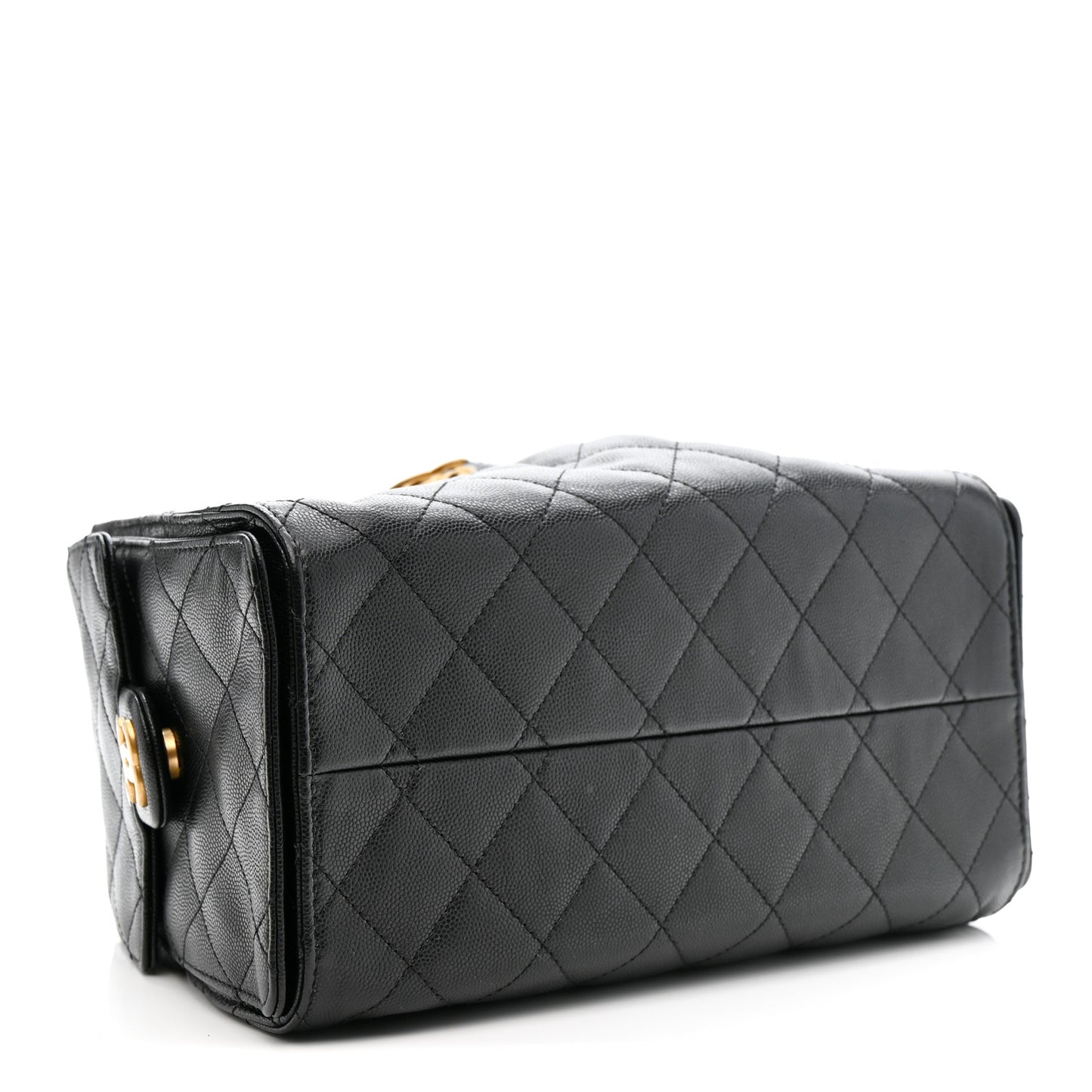 Caviar Quilted Small Chanel 25 Handbag Black Black