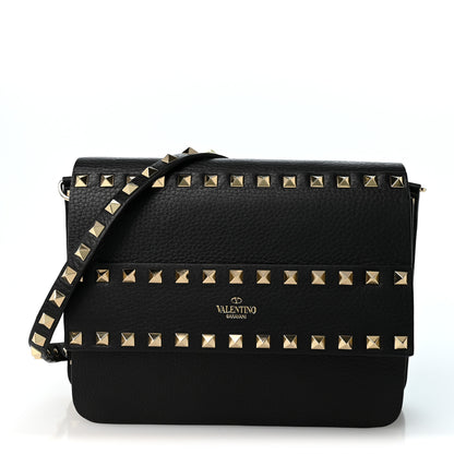 Valentino Garavani Vitello Rockstud Side Slip Crossbody Black 1 of 9