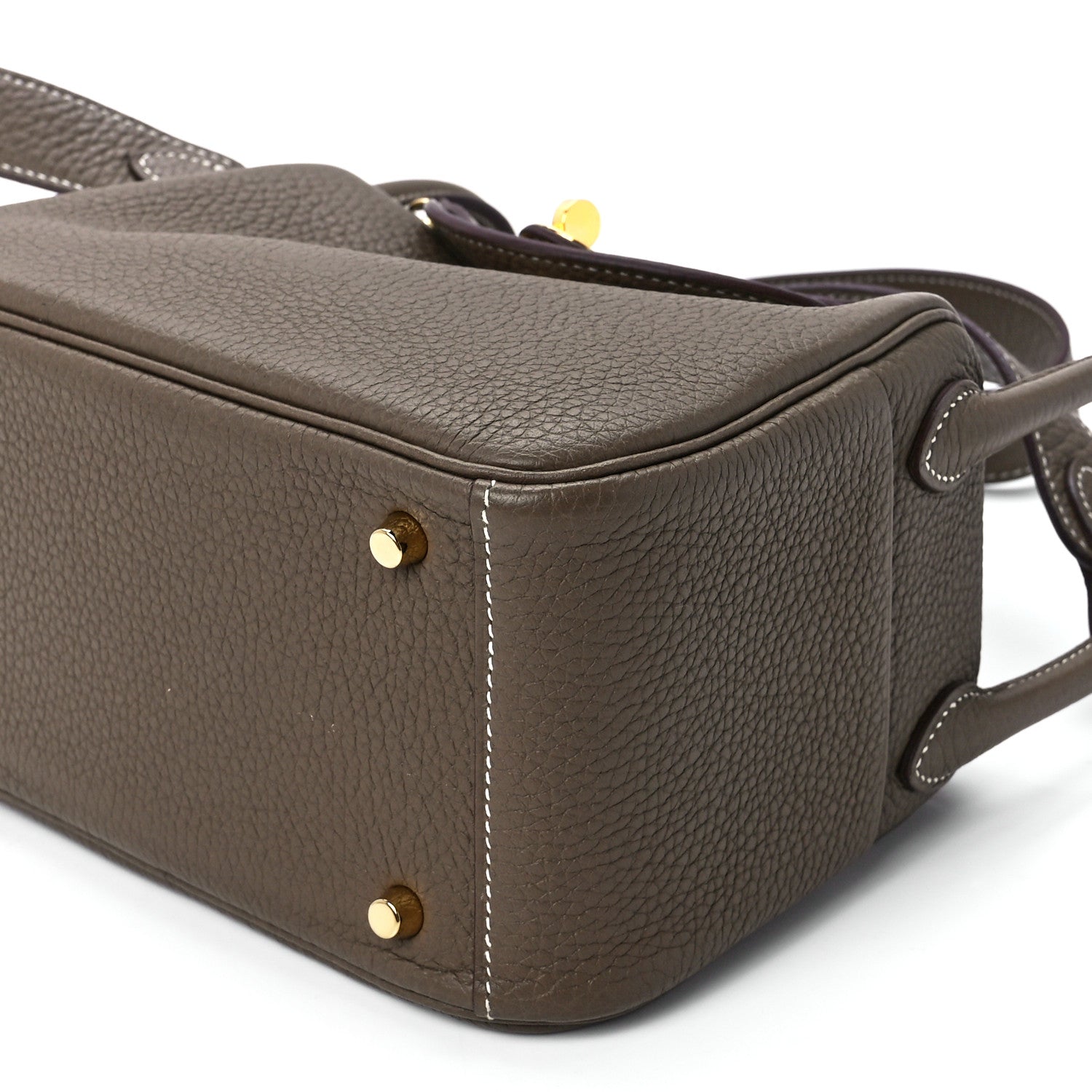 Hermes Taurillon Clemence Mini Lindy 20 Etoupe 10 of 11