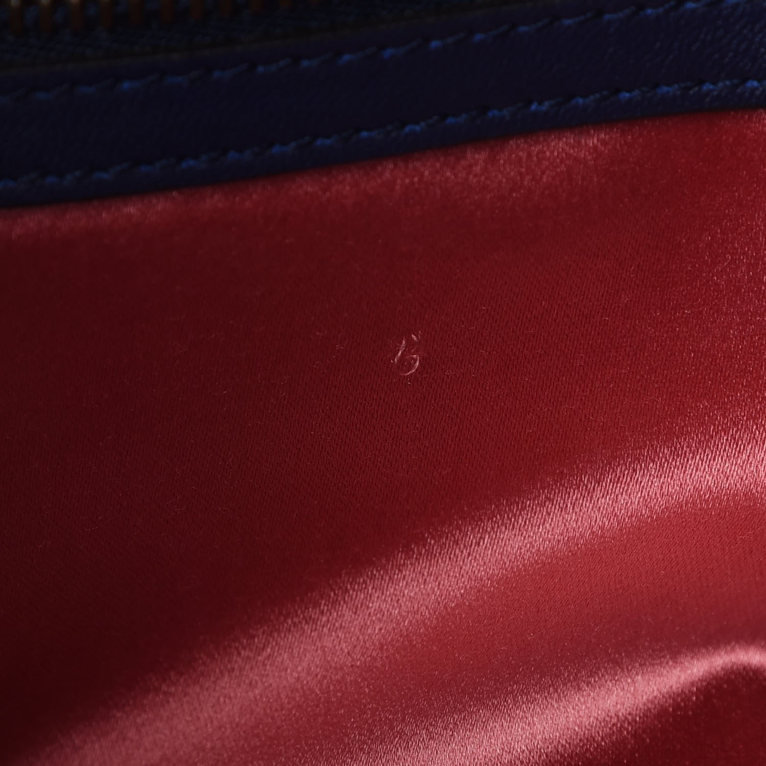 Gucci Velvet Matelasse Small GG Marmont Shoulder Bag Cobalt Blue 9 of 10