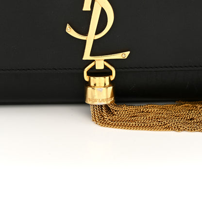 Saint Laurent Smooth Calfskin Medium Classic Monogram Kate Tassel Satchel Black 17 of 17