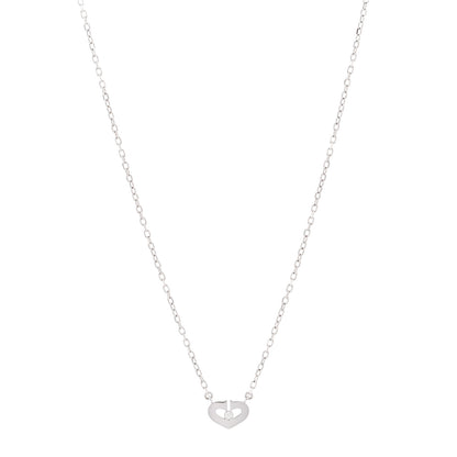 Cartier 18K White Gold Diamond XS Hearts and Symbols Necklace 1 of 4