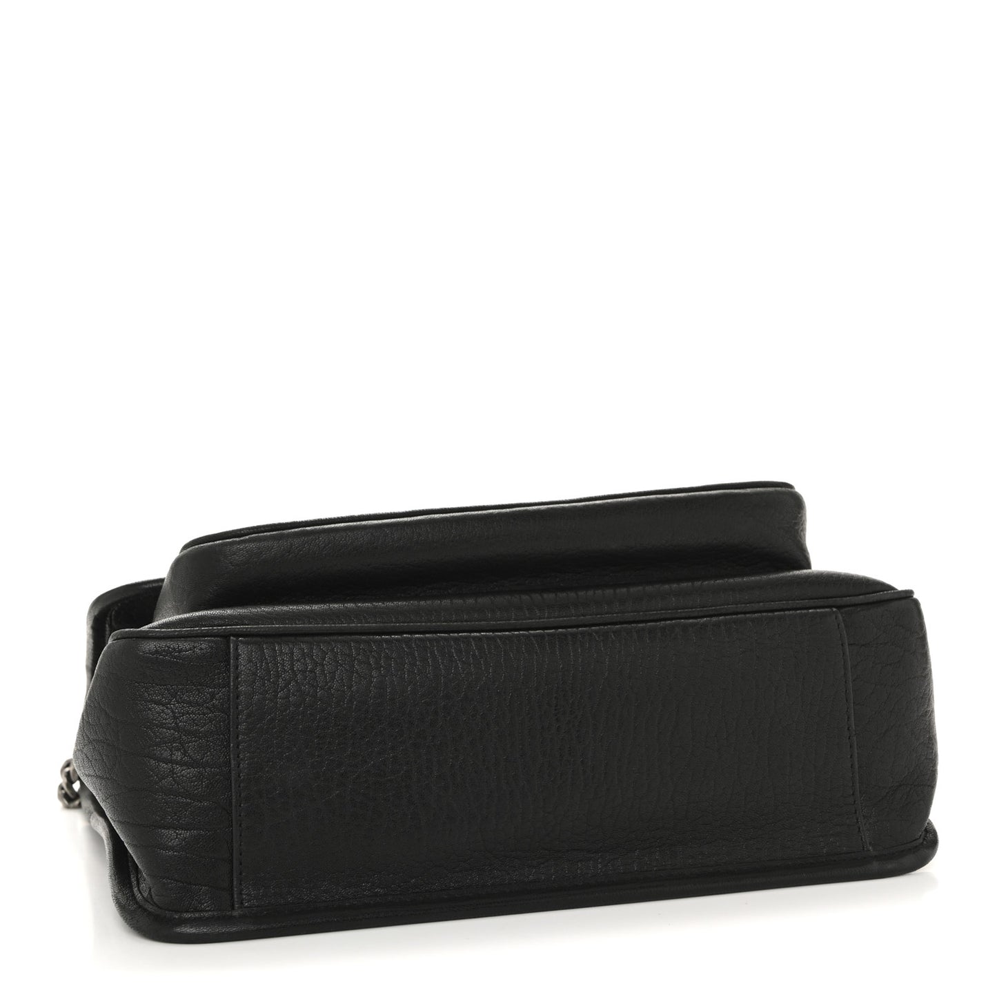 Grained Lambskin Monogram Medium Niki Chain Satchel Black