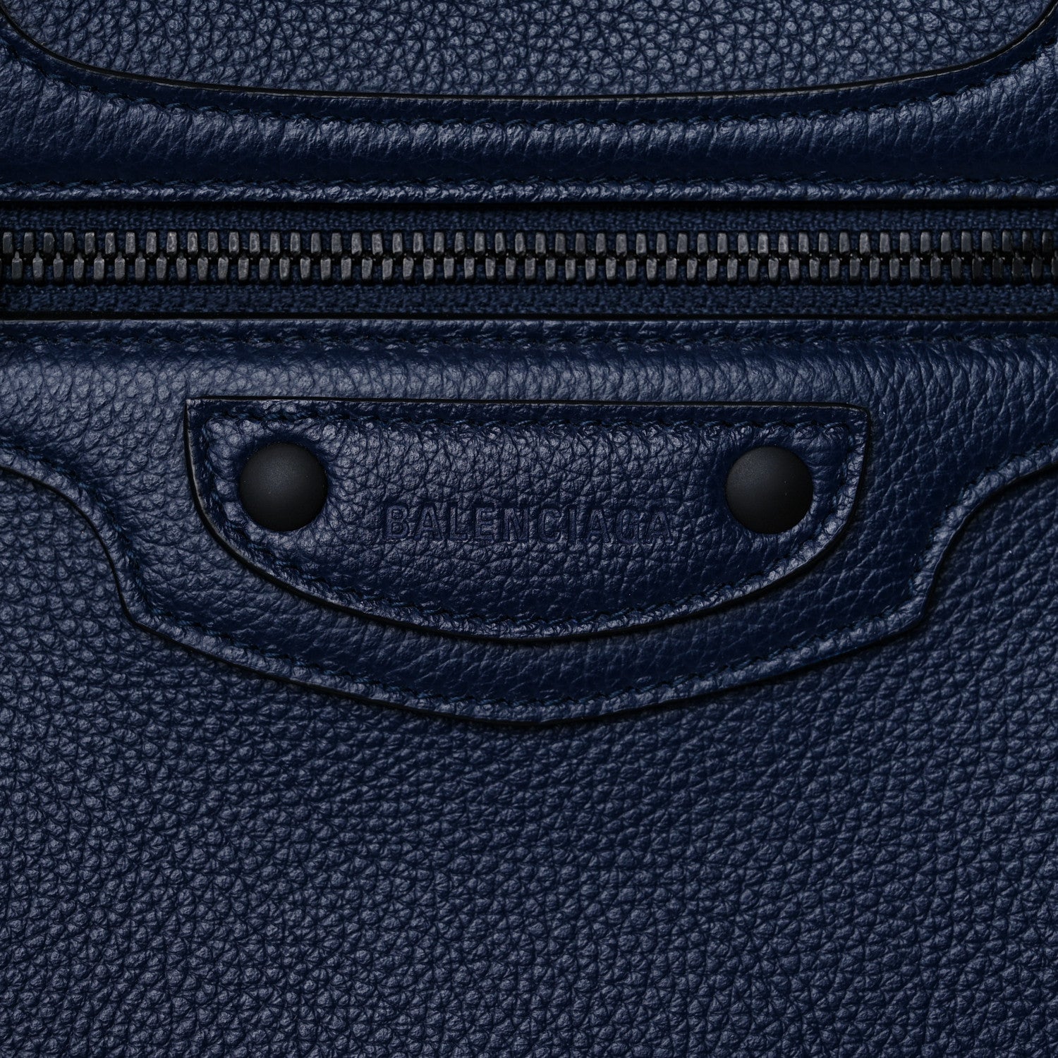 Balenciaga Grained Calfskin Black Hardware Neo Classic City Navy 8 of 8
