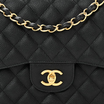 Chanel Caviar Quilted Jumbo Double Flap Black 8 of 11