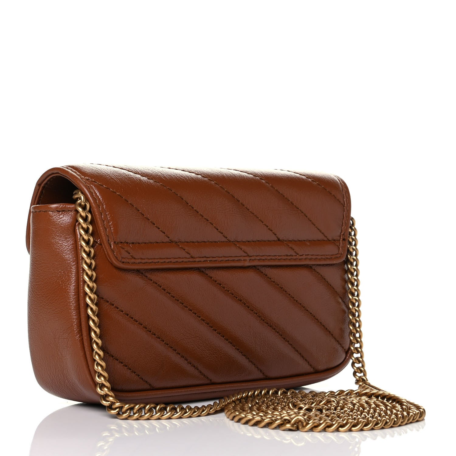 Gucci Azalea Calfskin Matelasse Diagonal Super Mini GG Marmont Shoulder Bag Cuir 2 of 4