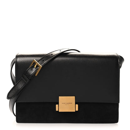 Saint Laurent Smooth Calfskin Suede Medium Bellechasse Black 1 of 10