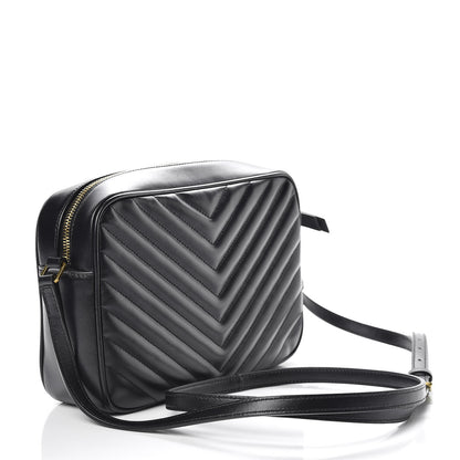 Saint Laurent Calfskin Matelasse Monogram Lou Camera Bag Black 3 of 10