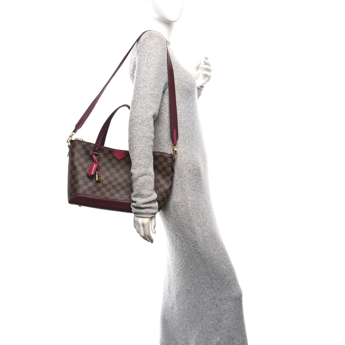 Damier Ebene Cuir Taurillon Hyde Park Fuchsia