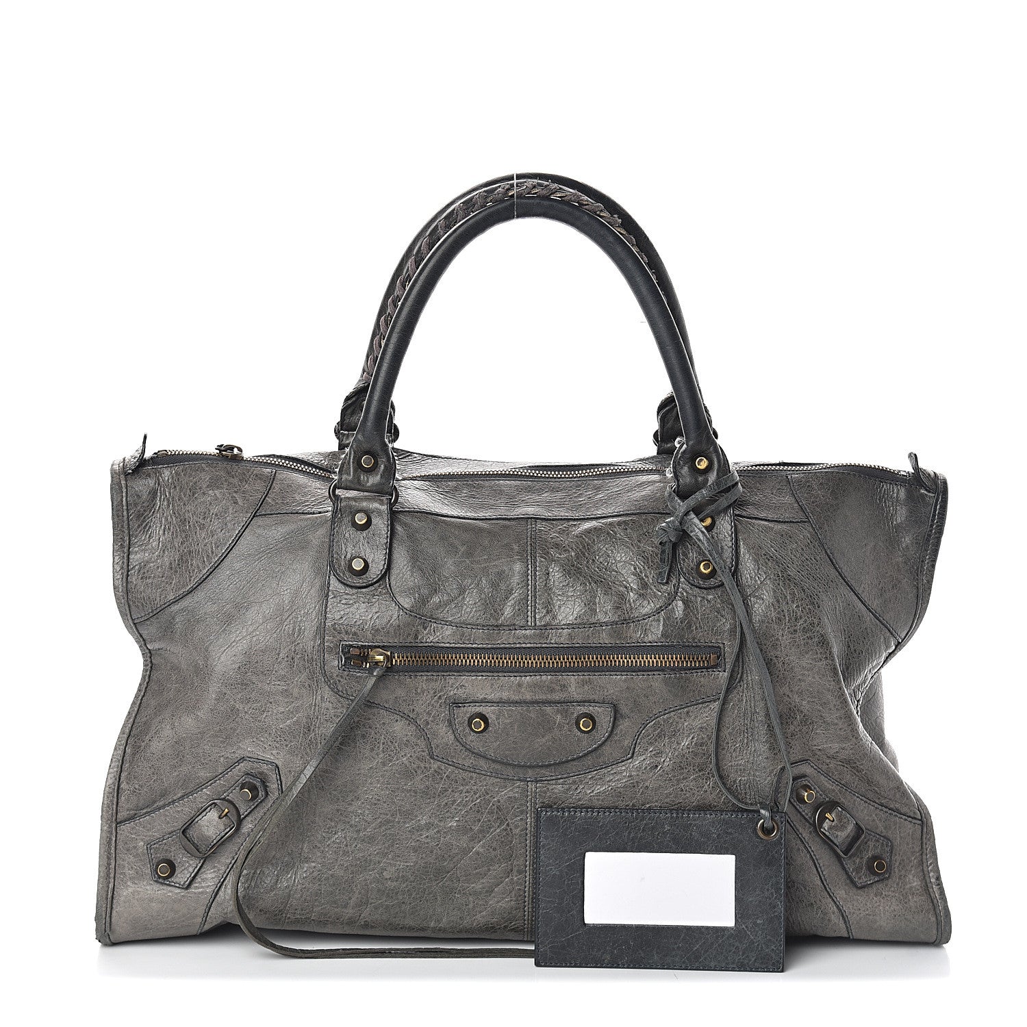 Balenciaga Agneau Classic Hardware Work Anthracite 1 of 8