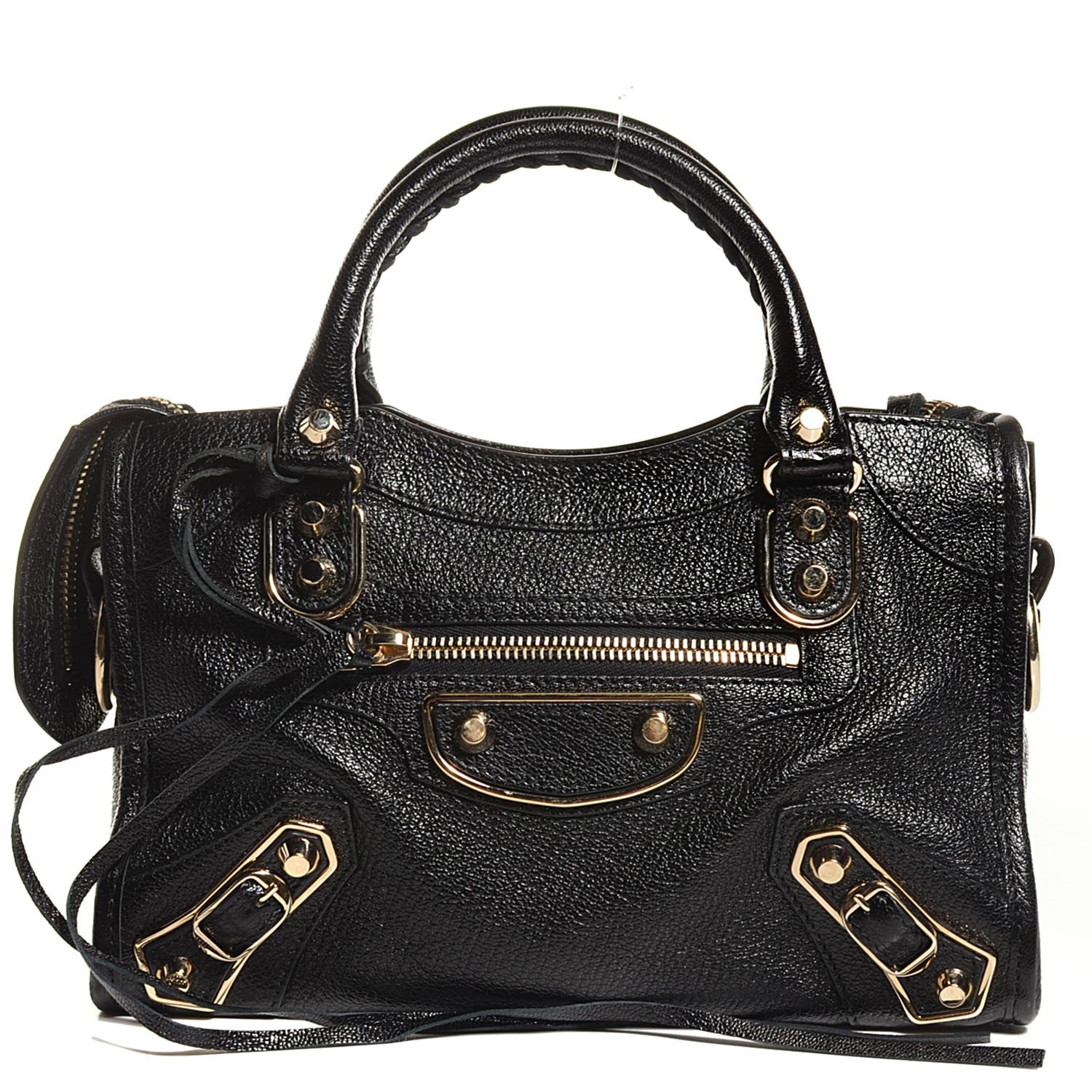 Balenciaga Chevre Gold Metallic Edge Hardware Mini City Black 1 of 12