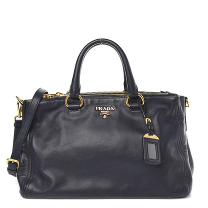 Prada Soft Calfskin Double Zip Shoulder Bag Baltico 1 of 11