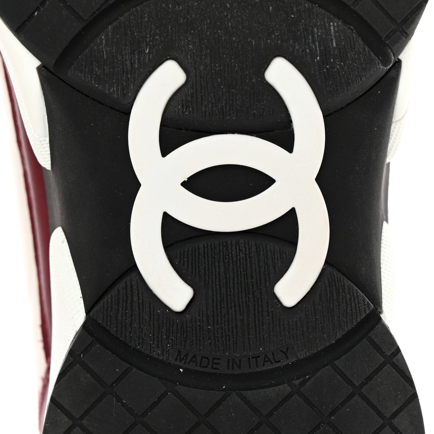 Calfskin CC Sneakers 41 Light Burgundy White Pink