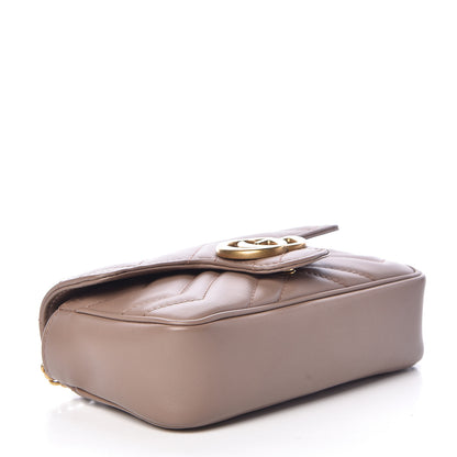 Gucci Calfskin Matelasse Super Mini GG Marmont Shoulder Bag Porcelain Rose 4 of 11
