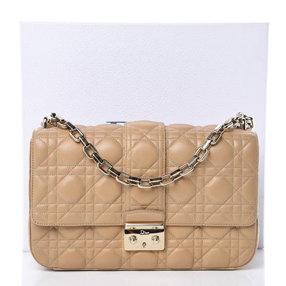 Christian Dior Lambskin Cannage Medium Miss Dior Flap Beige 11 of 11