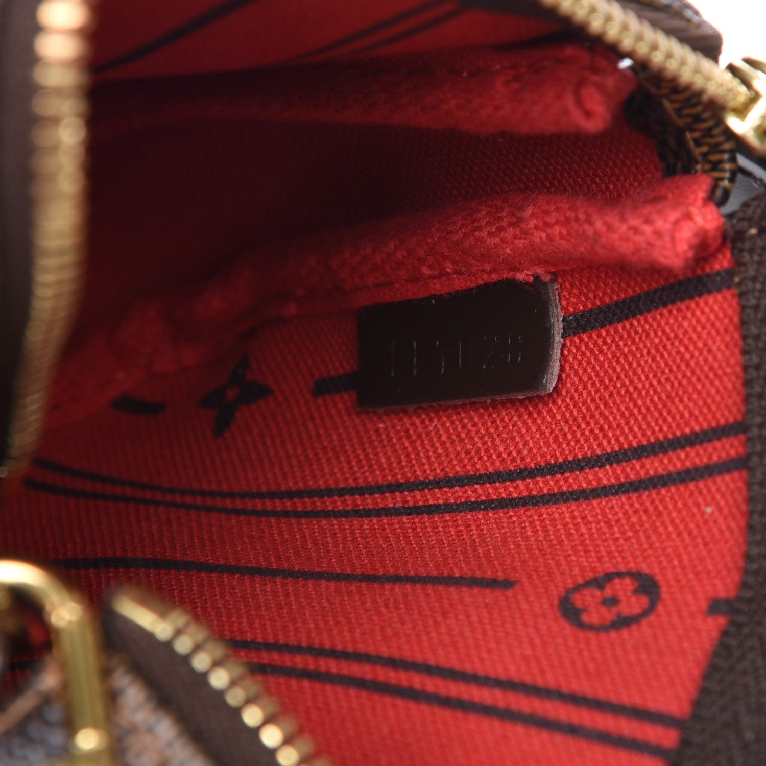 Louis Vuitton Damier Ebene Complice Trunks and Bags Mini Pochette Accessories Red 6 of 8