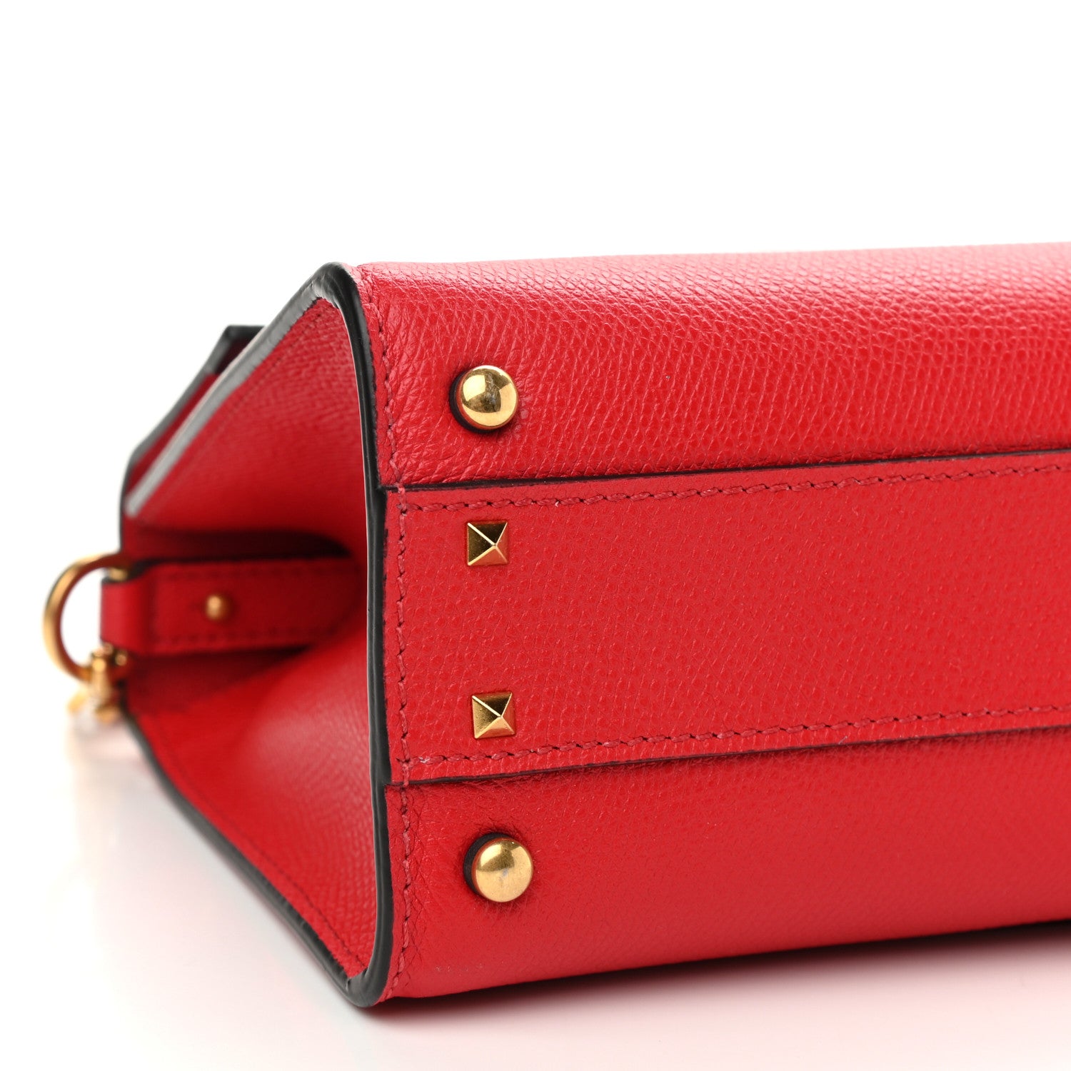 Valentino Garavani Grainy Calfskin Small VSling Top Handle Bag Rouge Pur Cerise 8 of 11