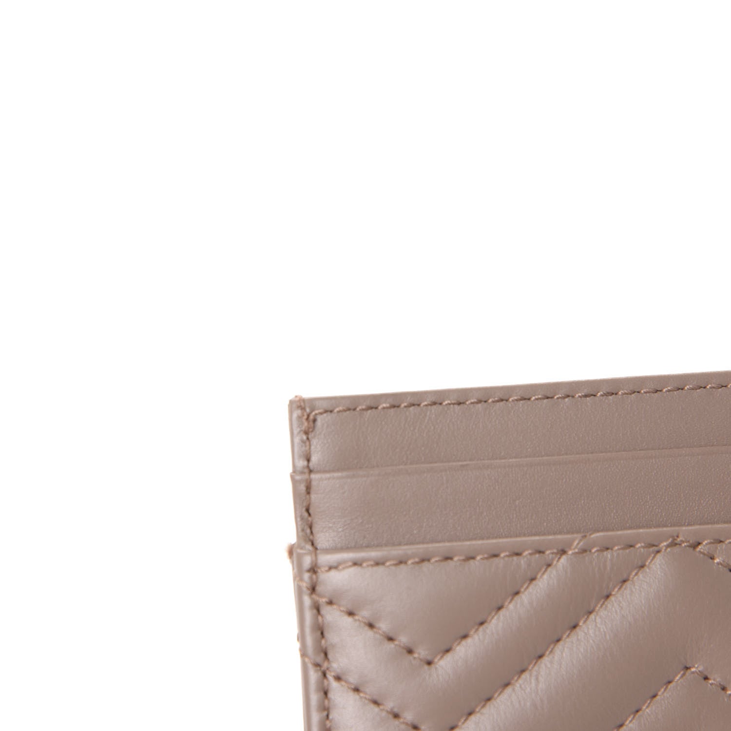 Gucci Calfskin Matelasse GG Marmont Card Holder Porcelain Rose 6 of 7