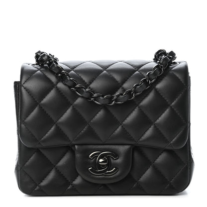 Chanel Lambskin Quilted Mini Square Flap So Black 1 of 4