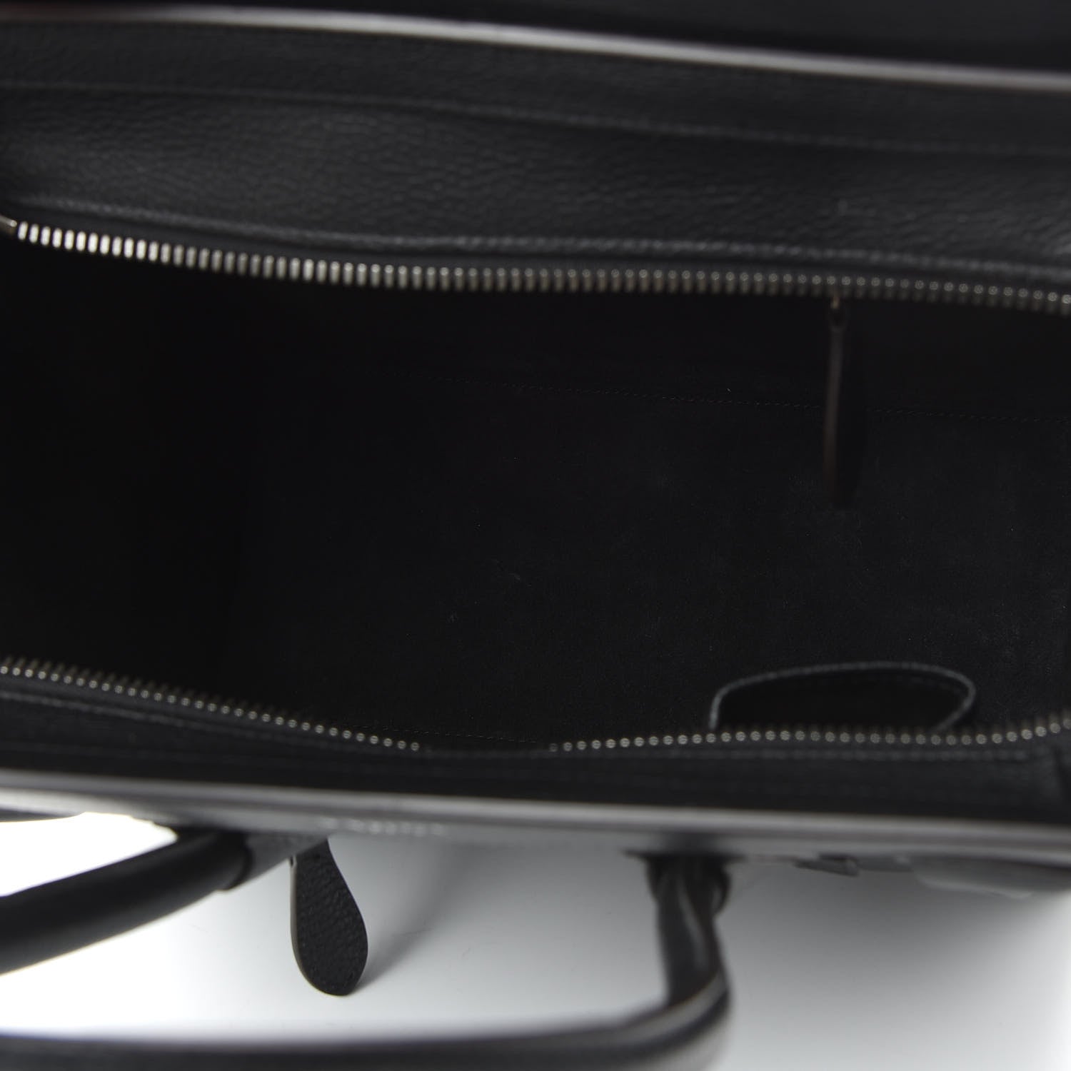 Celine Drummed Calfskin Micro Luggage Black 5 of 9