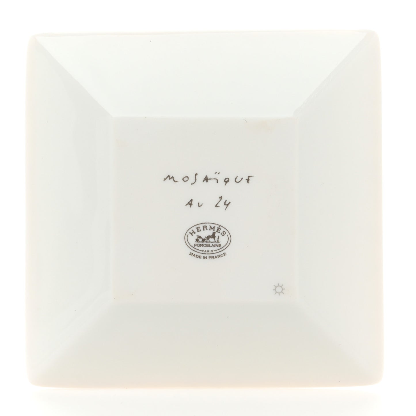 Porcelain Mosaique Au 24 Set of 3 Square Plates Gold