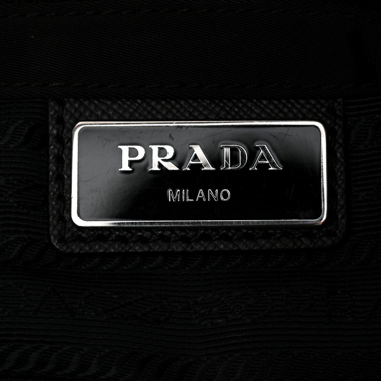 Prada Tessuto Nylon Saffiano Logo Messenger Bag Black 6 of 13