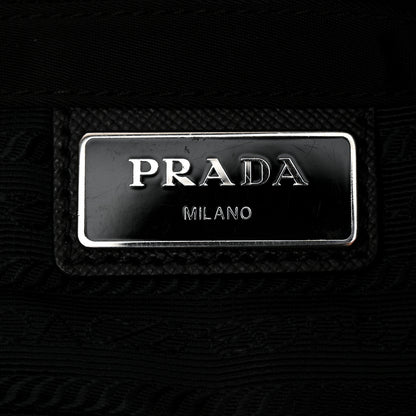 Prada Tessuto Nylon Saffiano Logo Messenger Bag Black 6 of 13
